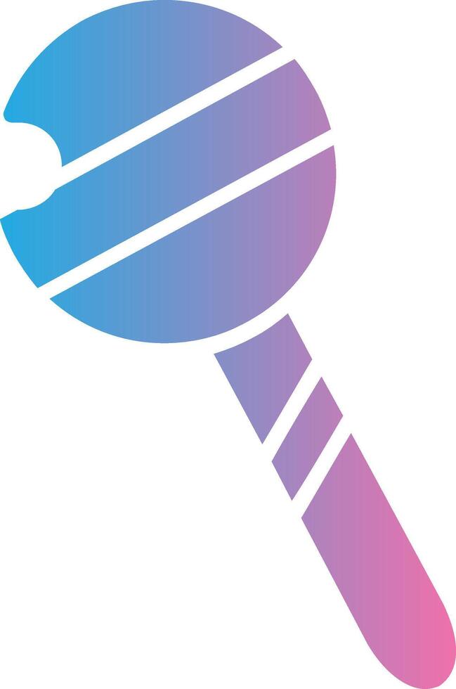 Lollipop Glyph Gradient Icon Design vector