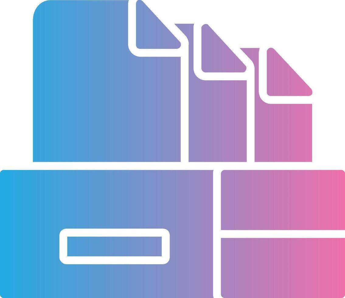 Files Glyph Gradient Icon Design vector