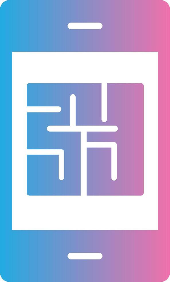 Maze Glyph Gradient Icon Design vector