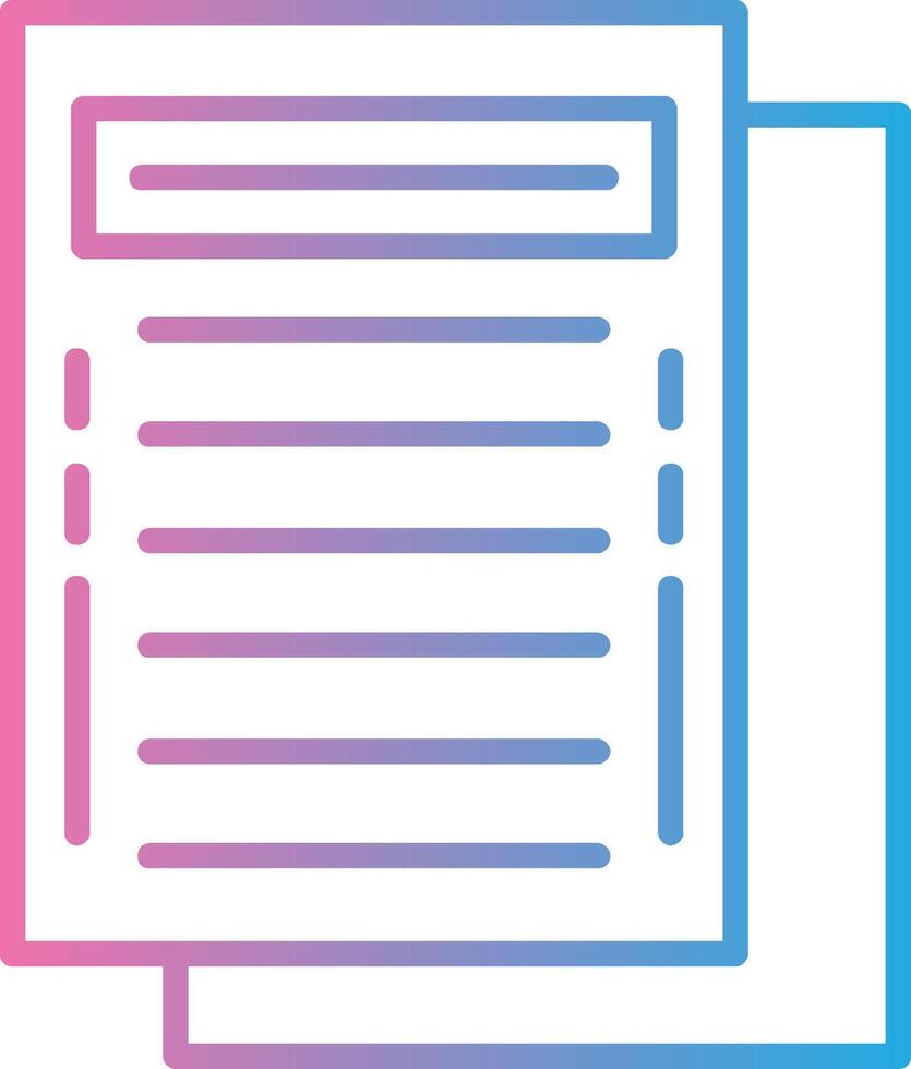 Task Line Gradient Icon Design vector