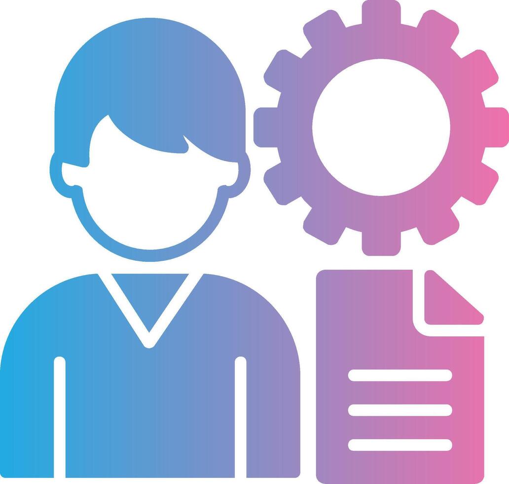 Management Glyph Gradient Icon Design vector