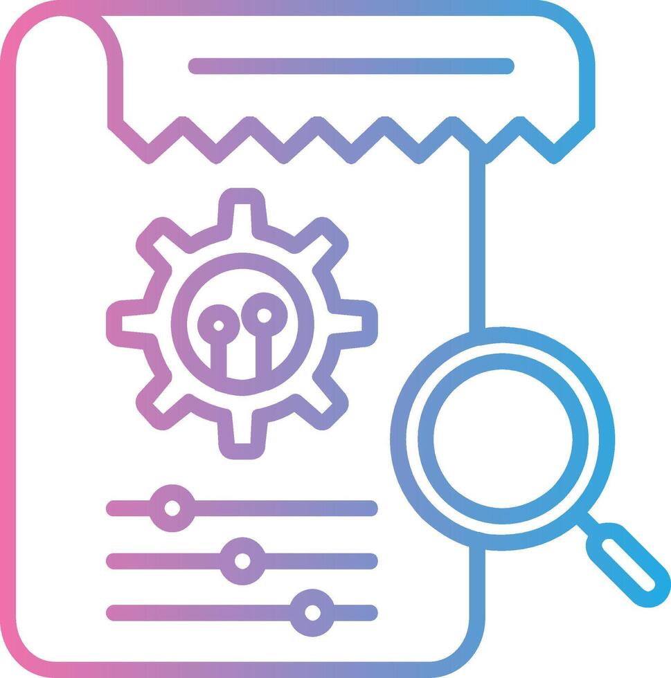 Research Line Gradient Icon Design vector