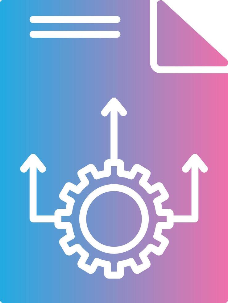 Workflow Glyph Gradient Icon Design vector