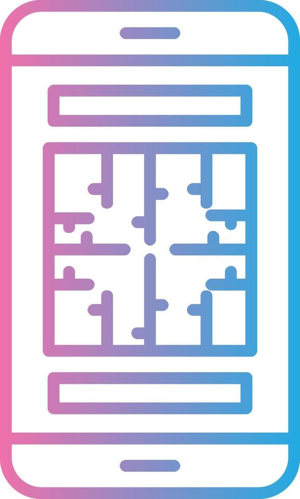 Maze Line Gradient Icon Design vector