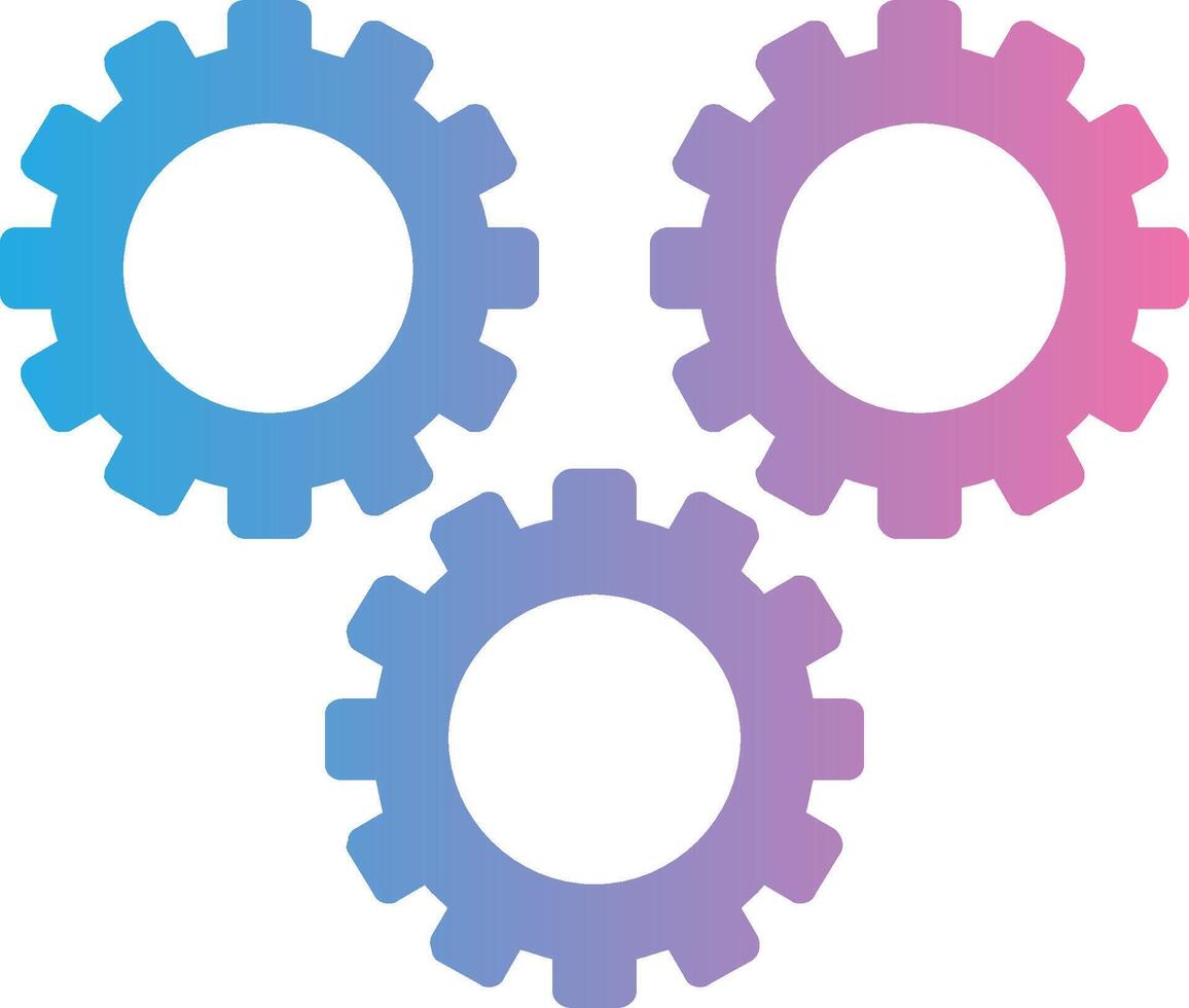 Gears Glyph Gradient Icon Design vector