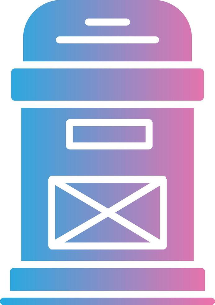 Postbox Glyph Gradient Icon Design vector