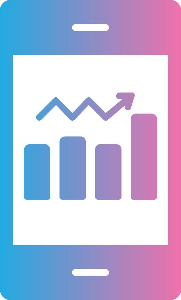 Bar Analytics Glyph Gradient Icon Design vector