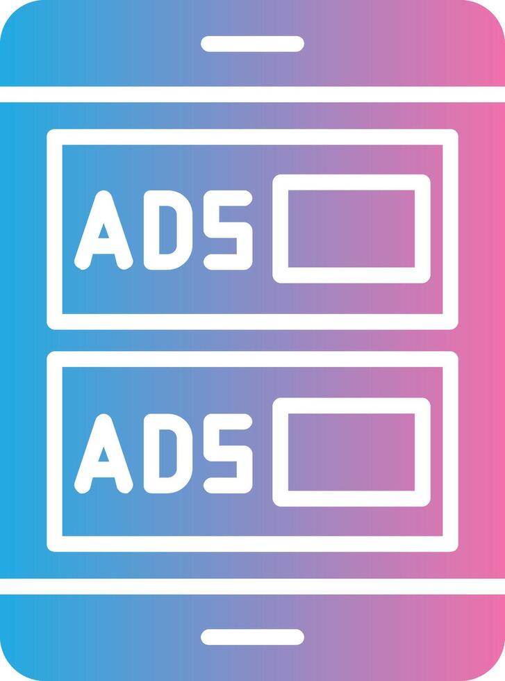 Ads Campaign Glyph Gradient Icon Design vector