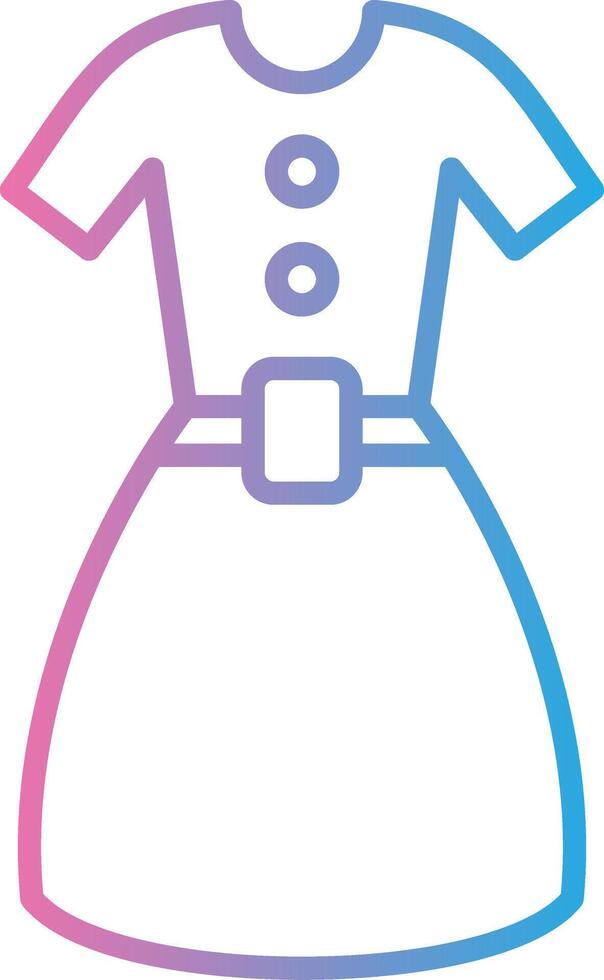 Dress Line Gradient Icon Design vector