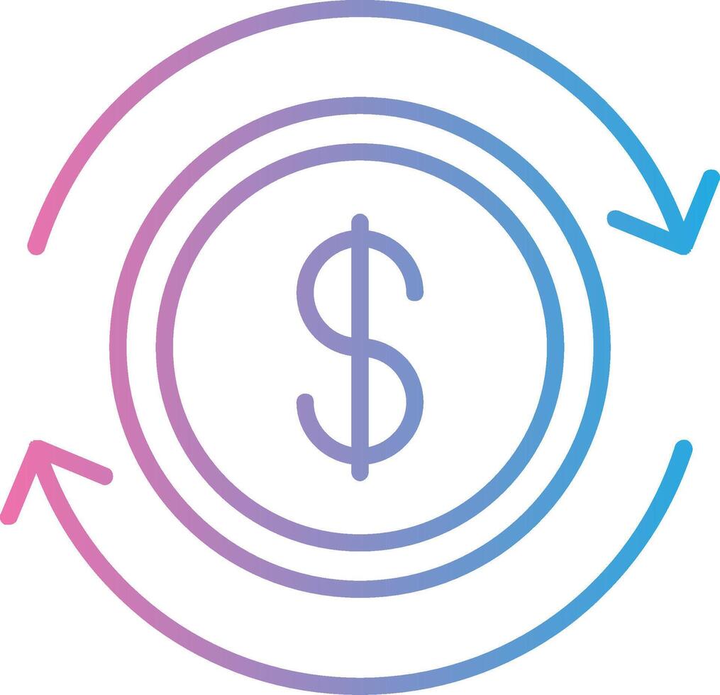 Business Continuity Line Gradient Icon Design vector