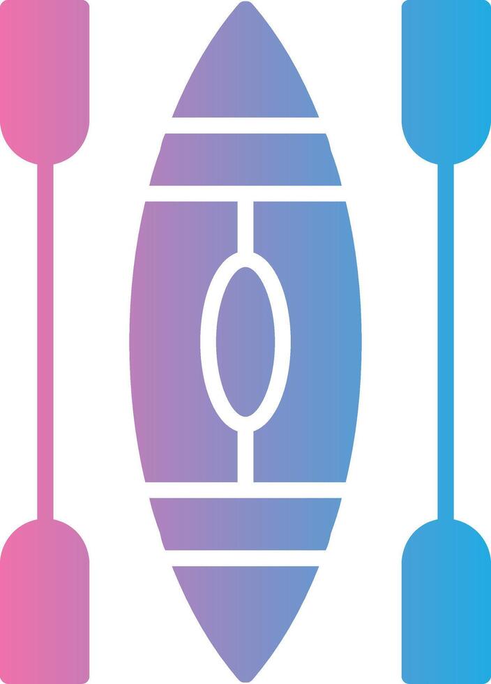Canoe Glyph Gradient Icon Design vector