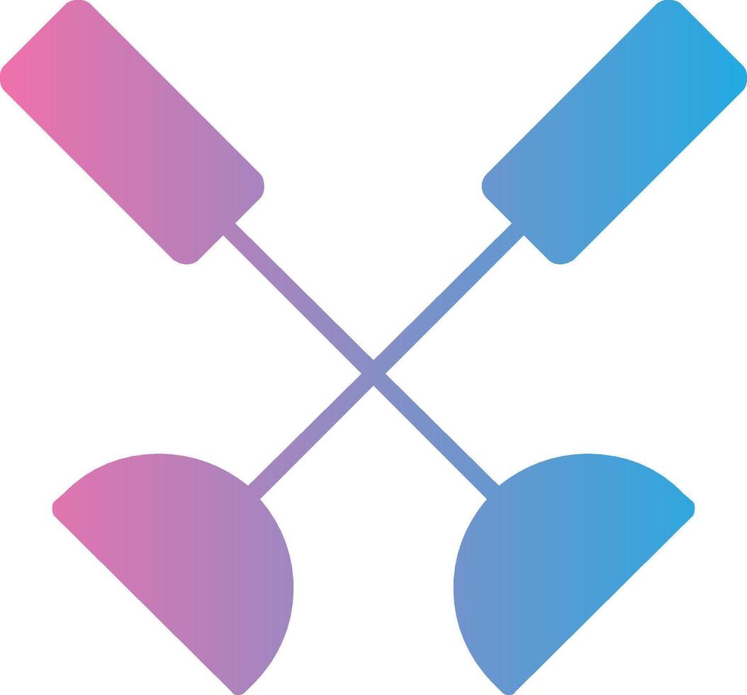 Paddle Glyph Gradient Icon Design vector