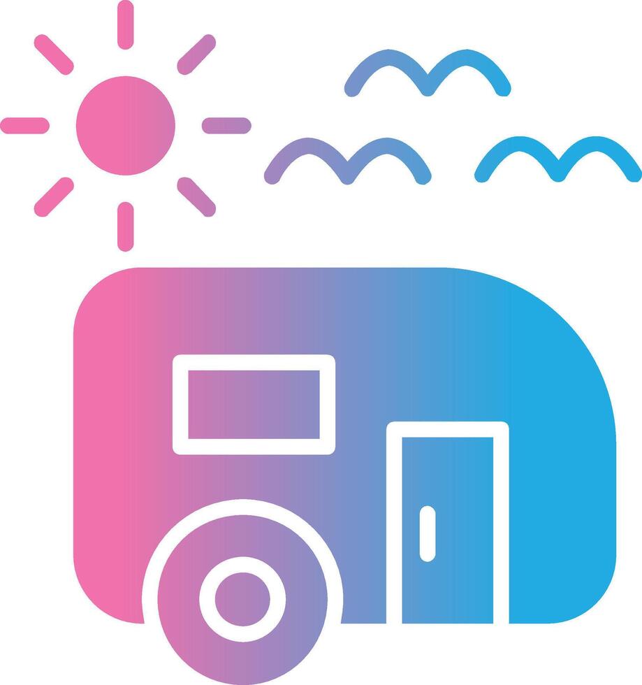 Trailer park Glyph Gradient Icon Design vector
