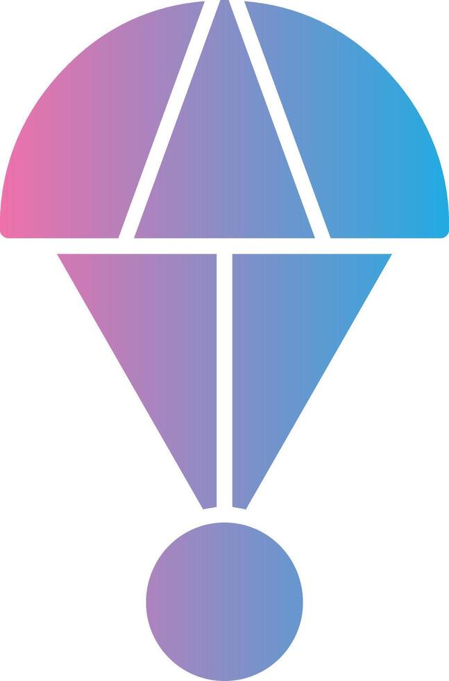 Skydive Glyph Gradient Icon Design vector