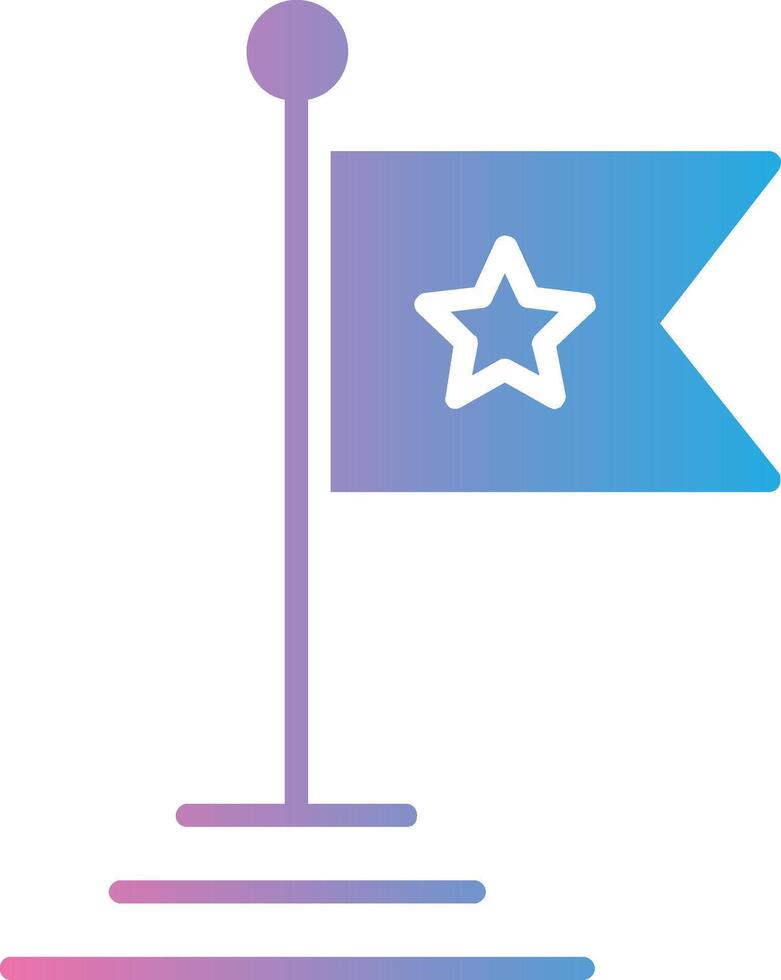 bandera glifo degradado icono diseño vector