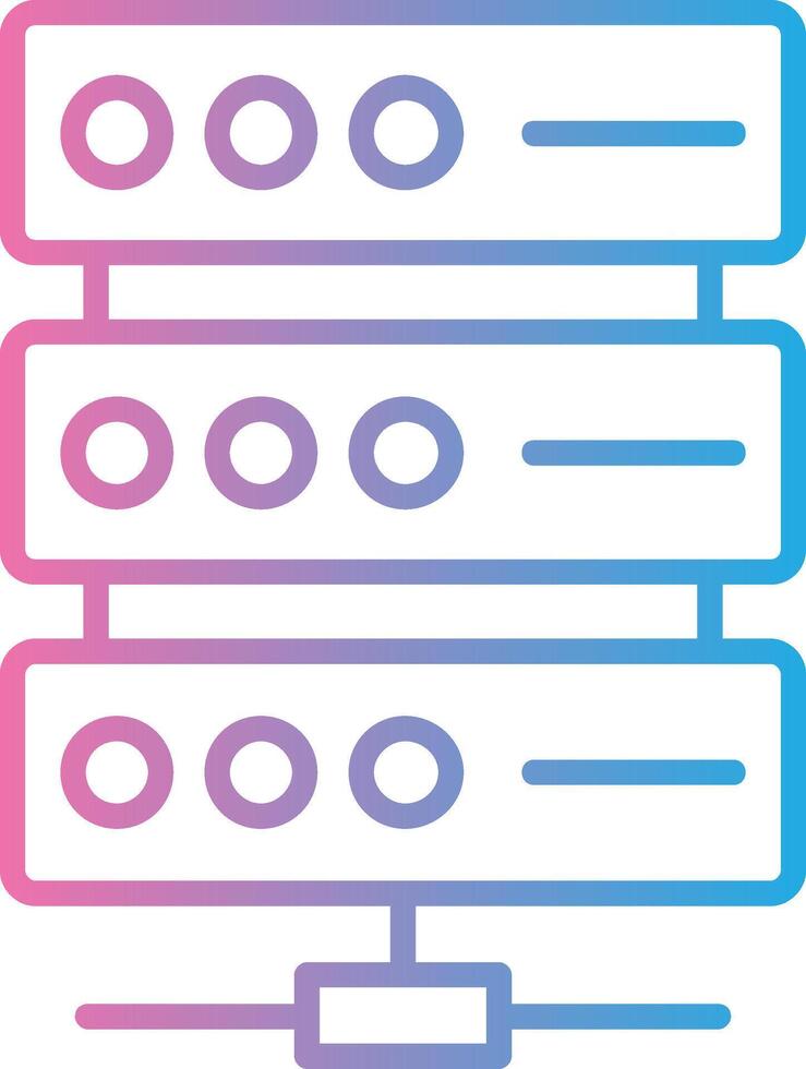 Server Line Gradient Icon Design vector