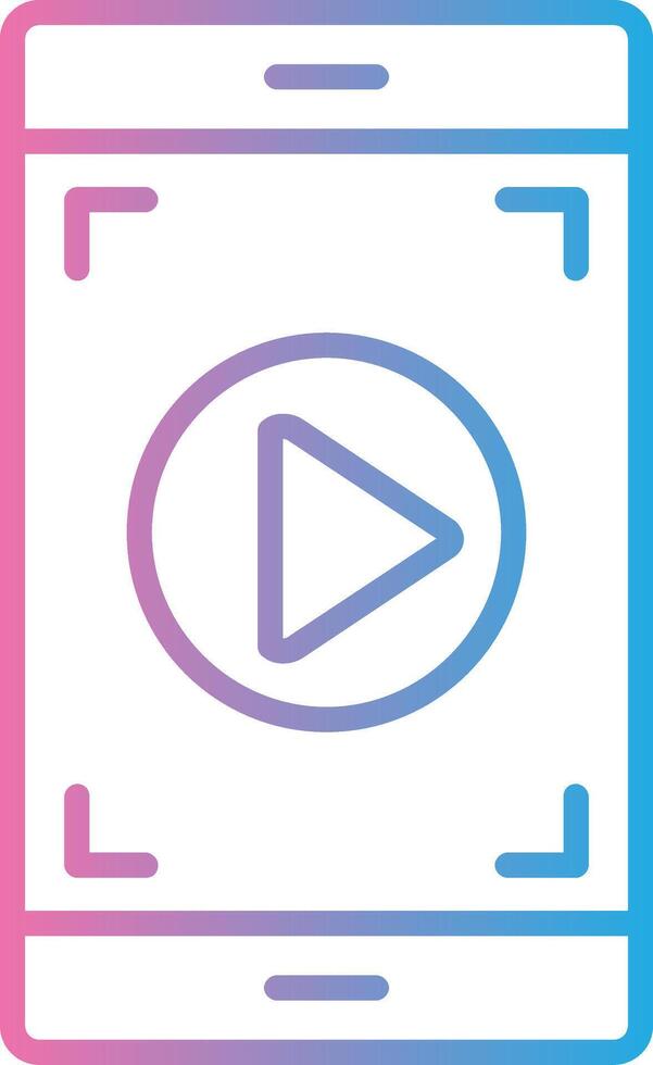 Smartphone Line Gradient Icon Design vector