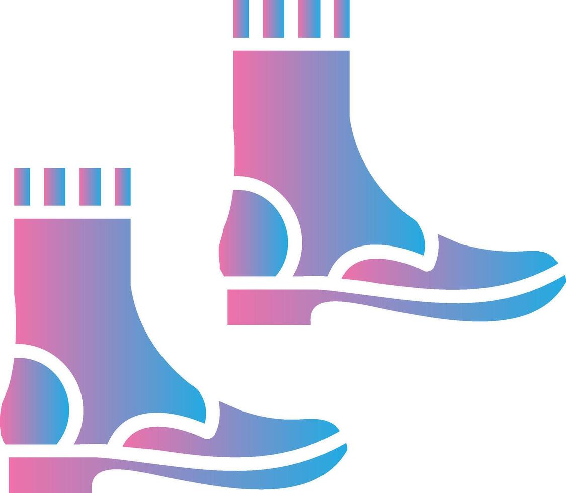 Boots Glyph Gradient Icon Design vector