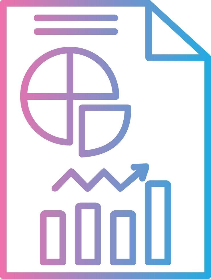Analytics Line Gradient Icon Design vector