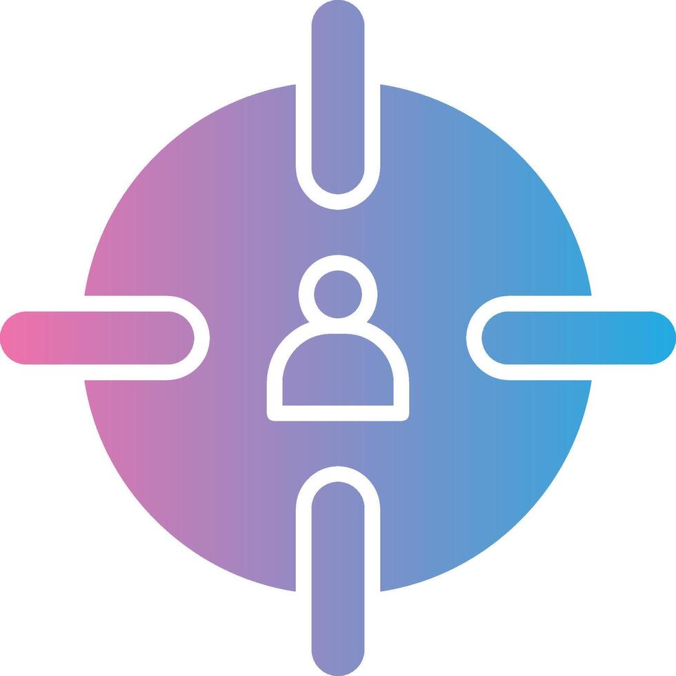 Headshot Glyph Gradient Icon Design vector