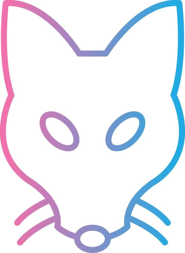 Fox Line Gradient Icon Design vector