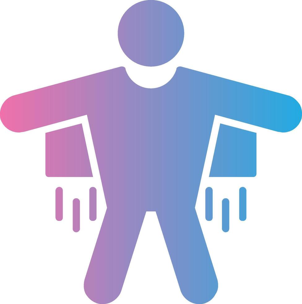 Base Jump Glyph Gradient Icon Design vector