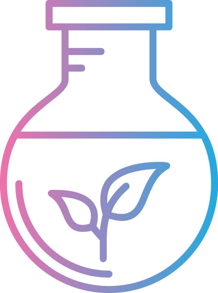 verde química línea degradado icono diseño vector