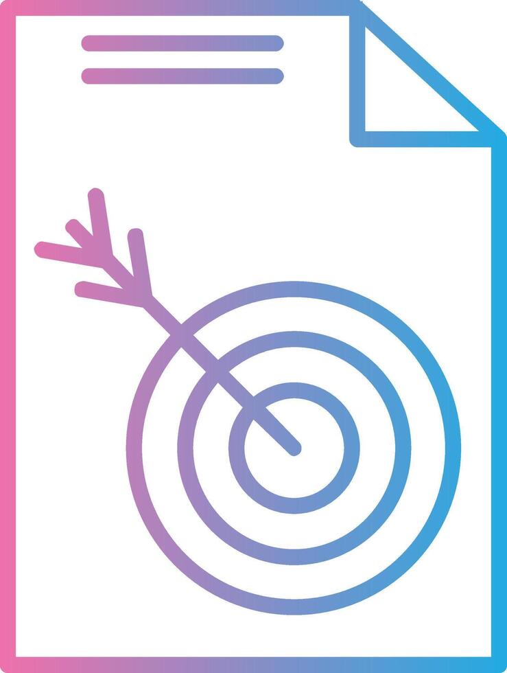 Target Line Gradient Icon Design vector