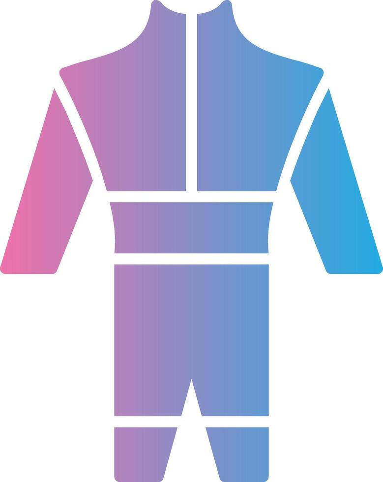 Wetsuit Glyph Gradient Icon Design vector