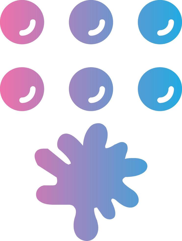 Paintballs Glyph Gradient Icon Design vector