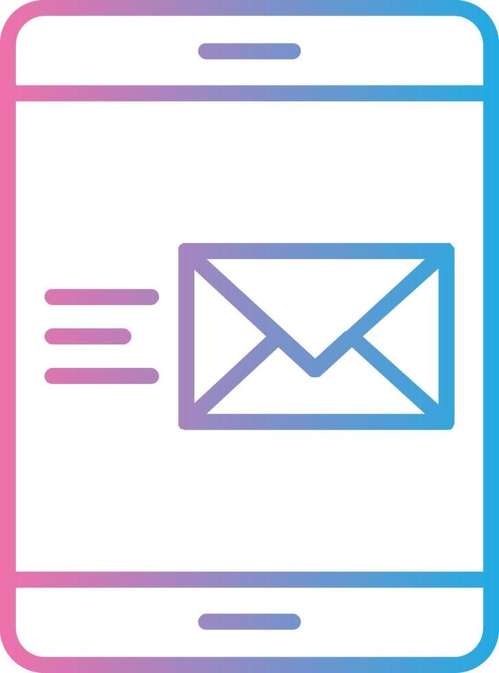 Email Line Gradient Icon Design vector