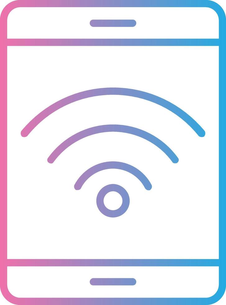 Wifi línea degradado icono diseño vector