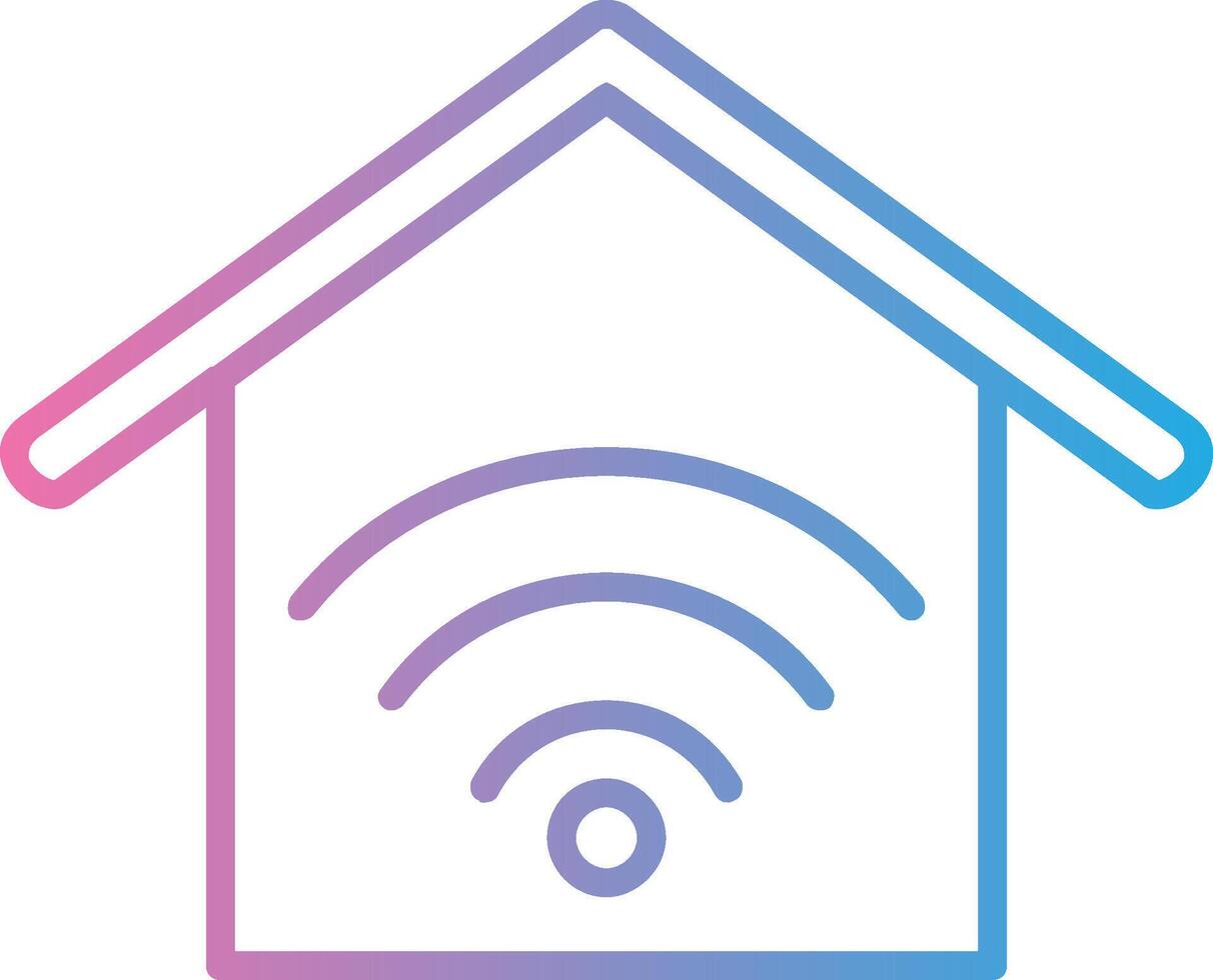 Smart Home Line Gradient Icon Design vector