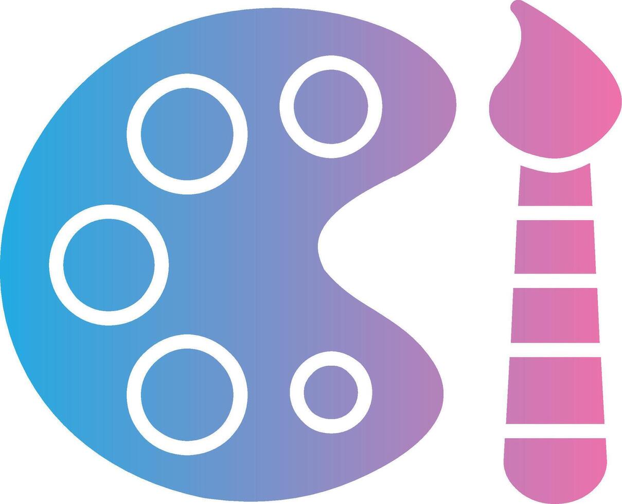 Paint Palette Glyph Gradient Icon Design vector