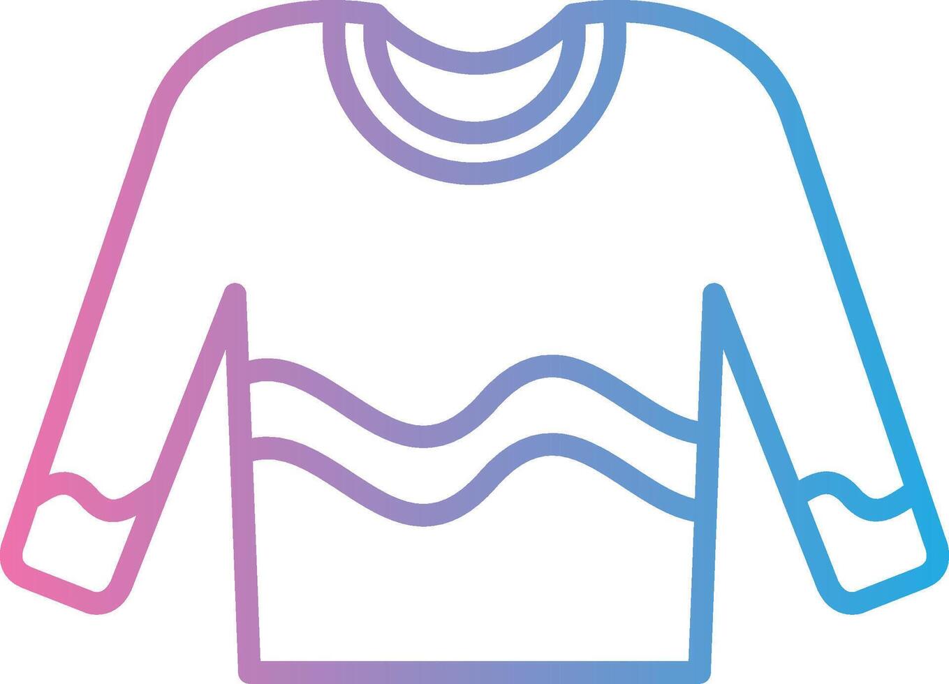 Jumper Line Gradient Icon Design vector
