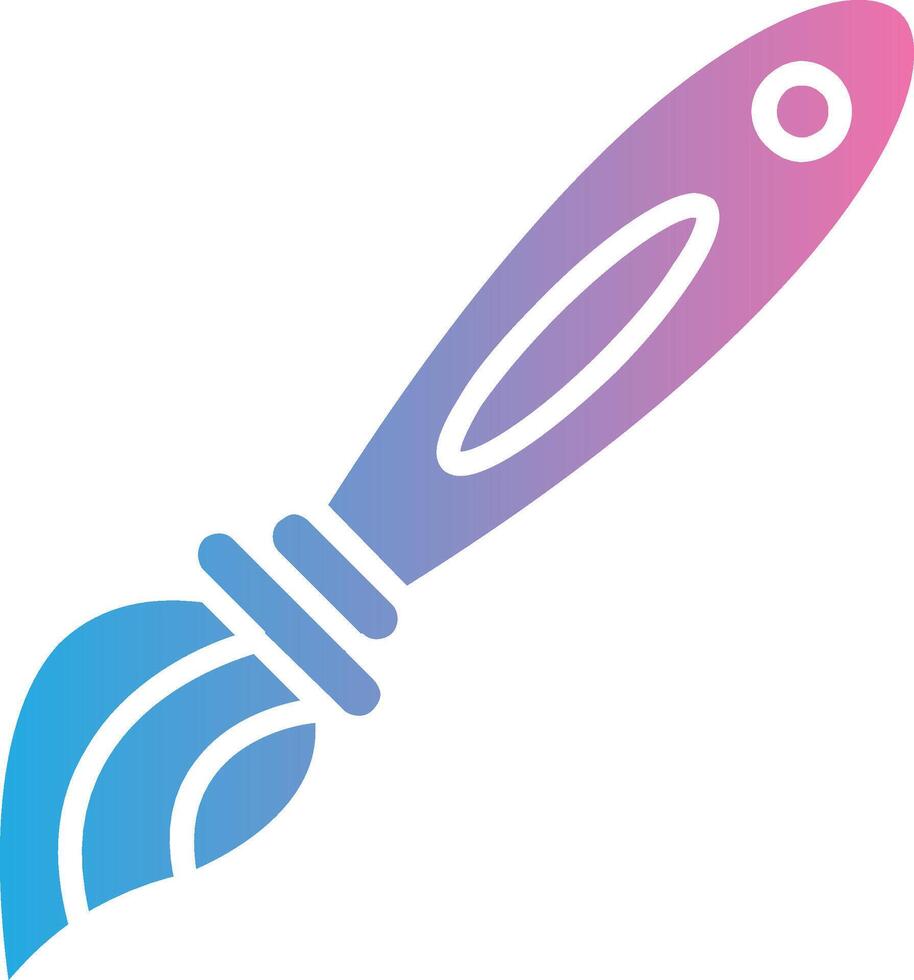 Paint Brush Glyph Gradient Icon Design vector