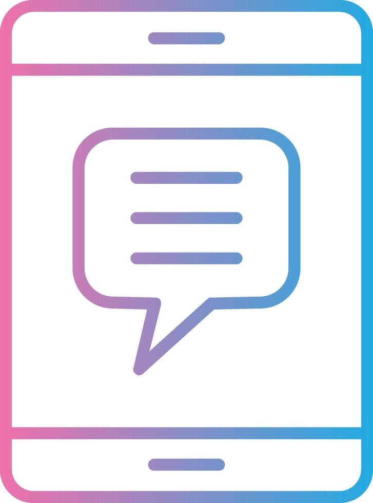 Chatting Line Gradient Icon Design vector