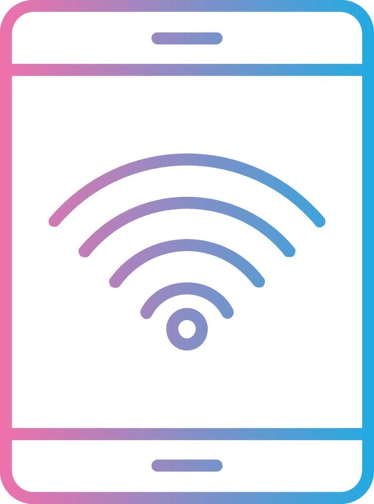 Wifi Signal Line Gradient Icon Design vector