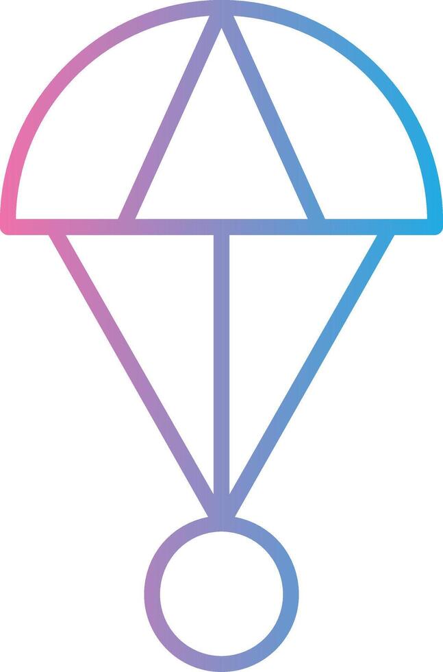 Skydive Line Gradient Icon Design vector