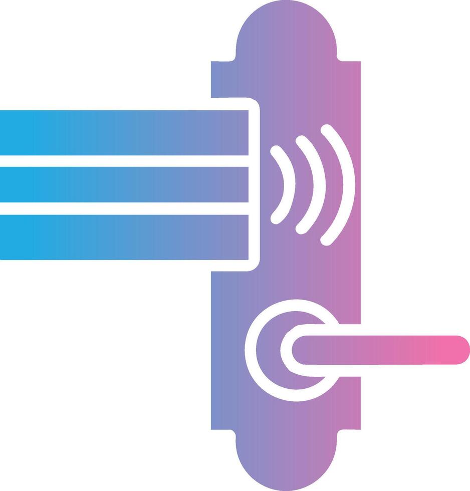 Door Lock Glyph Gradient Icon Design vector