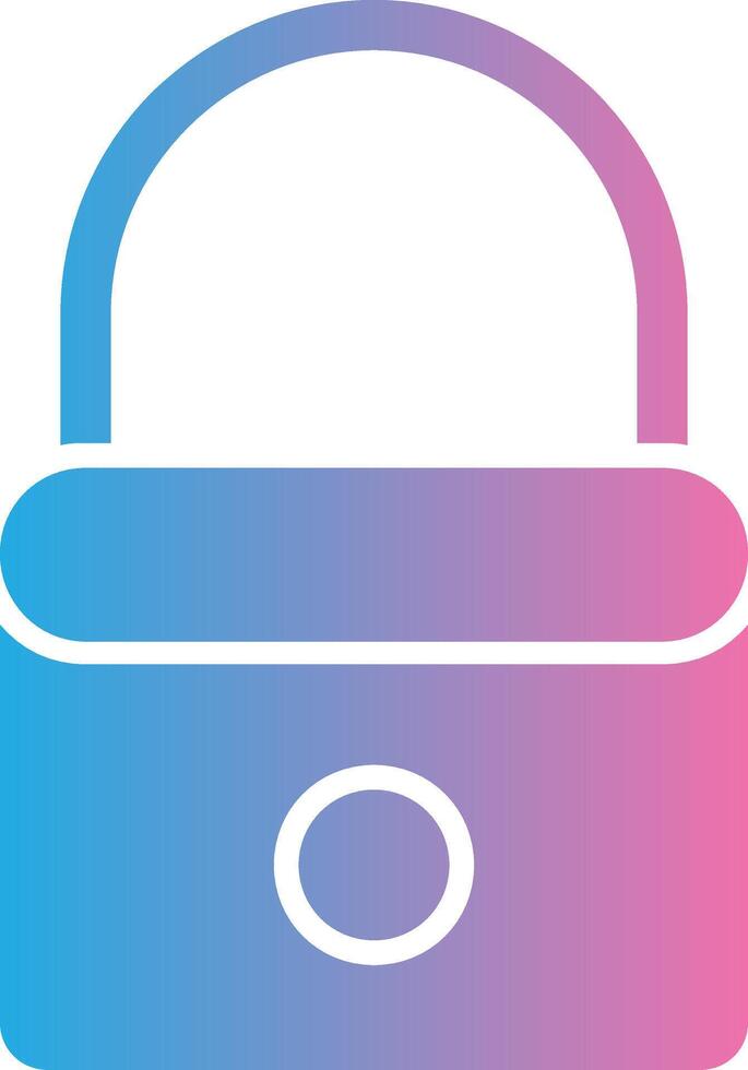 Lock Glyph Gradient Icon Design vector