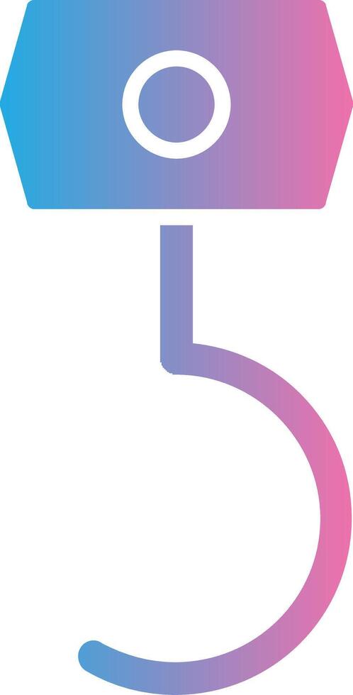 Hook Glyph Gradient Icon Design vector