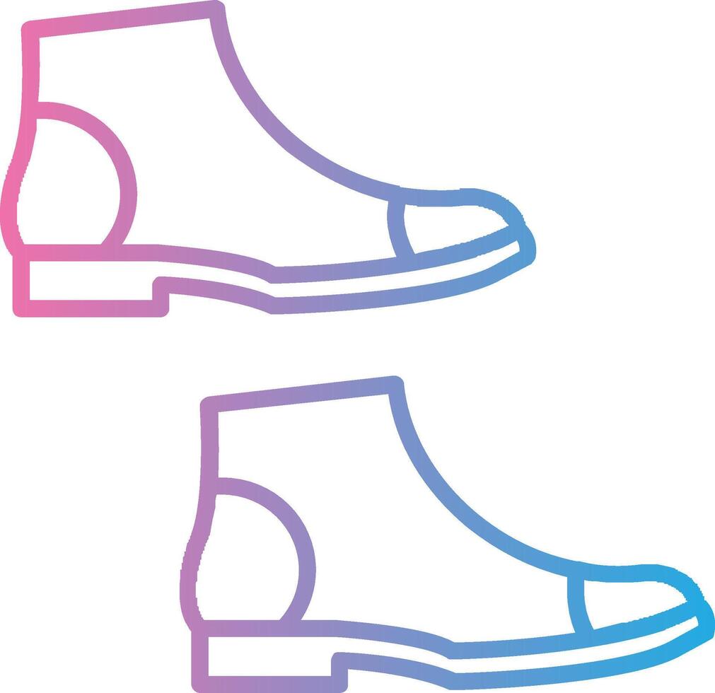 Boots Line Gradient Icon Design vector