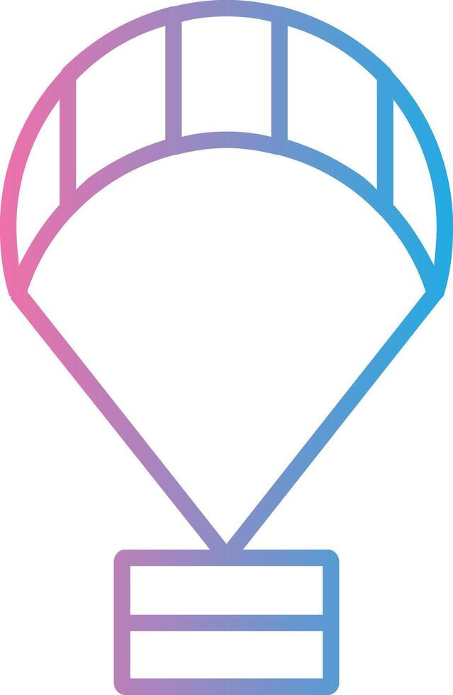 Paragliding Line Gradient Icon Design vector