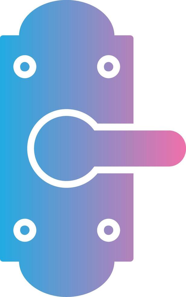 Door Lock Glyph Gradient Icon Design vector