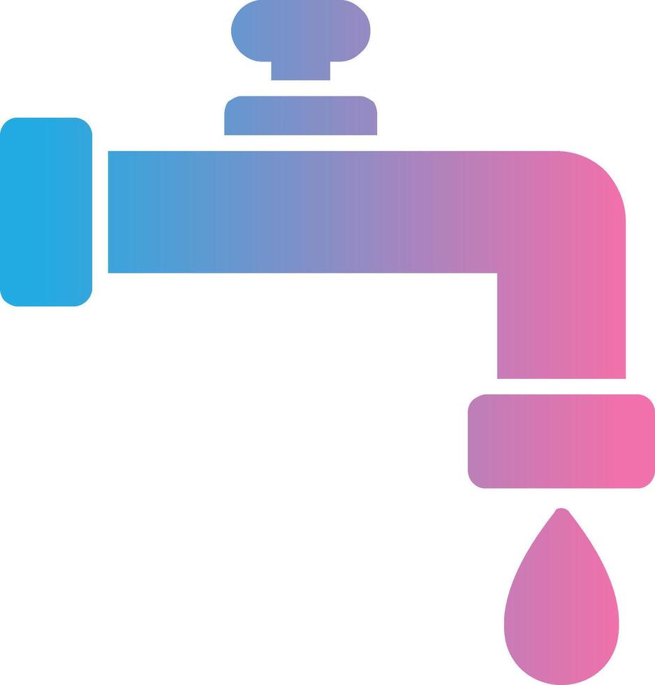 Faucet Glyph Gradient Icon Design vector