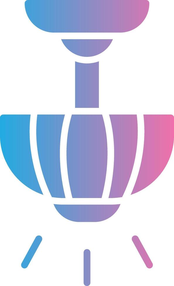 Lamp Glyph Gradient Icon Design vector