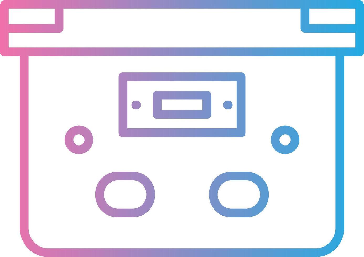 Box Line Gradient Icon Design vector