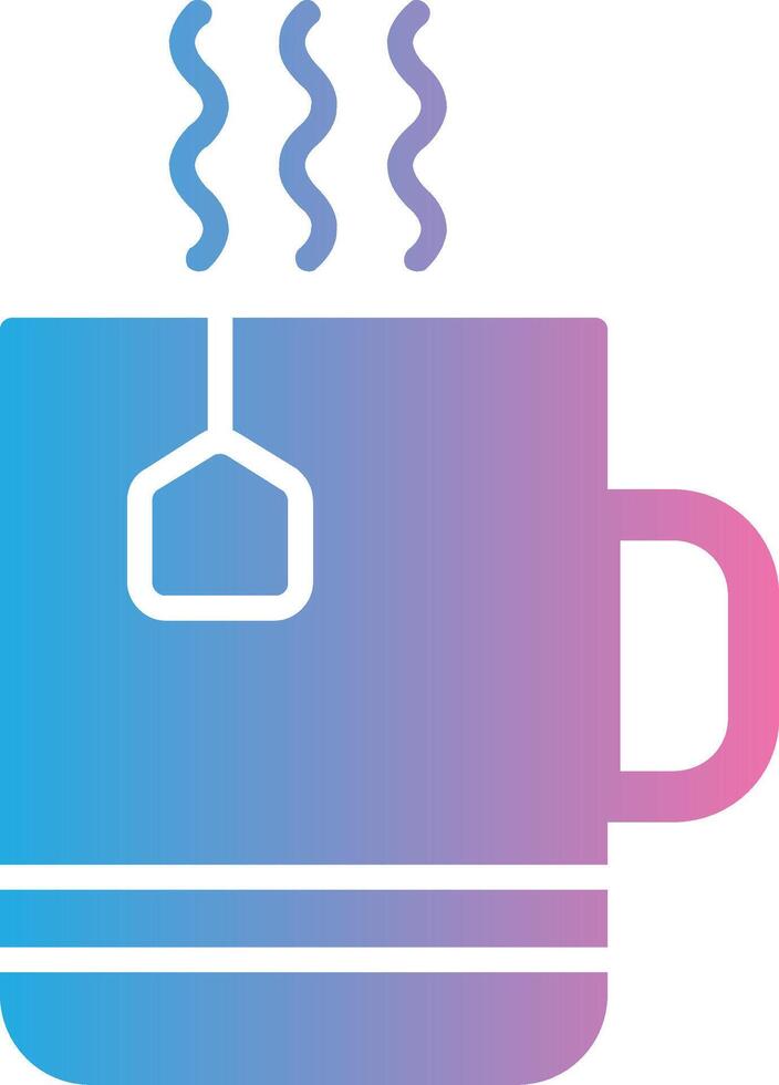 Tea Glyph Gradient Icon Design vector