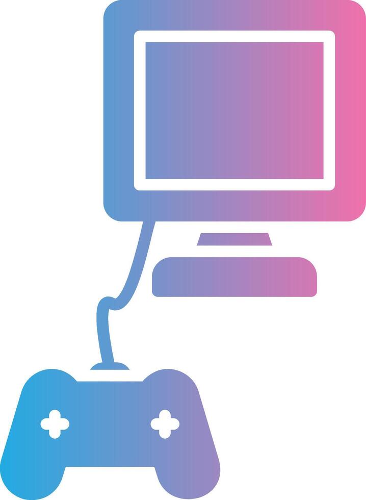 Monitor Glyph Gradient Icon Design vector